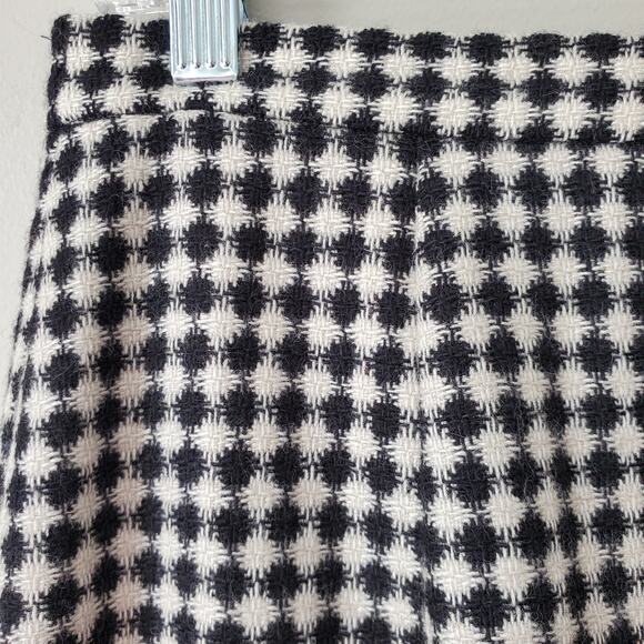 Talbots 90s Black Ivory Wool Tweed Pencil Skirt 12 Preppy Retro Classy Career - Picture 2 of 15
